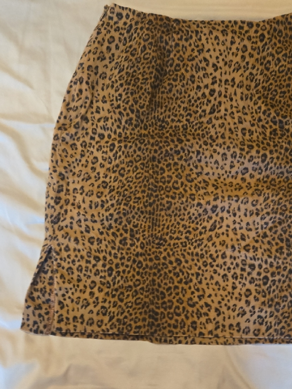 Leopard Print Pencil Skirt in Tan - Picture 6 of 7